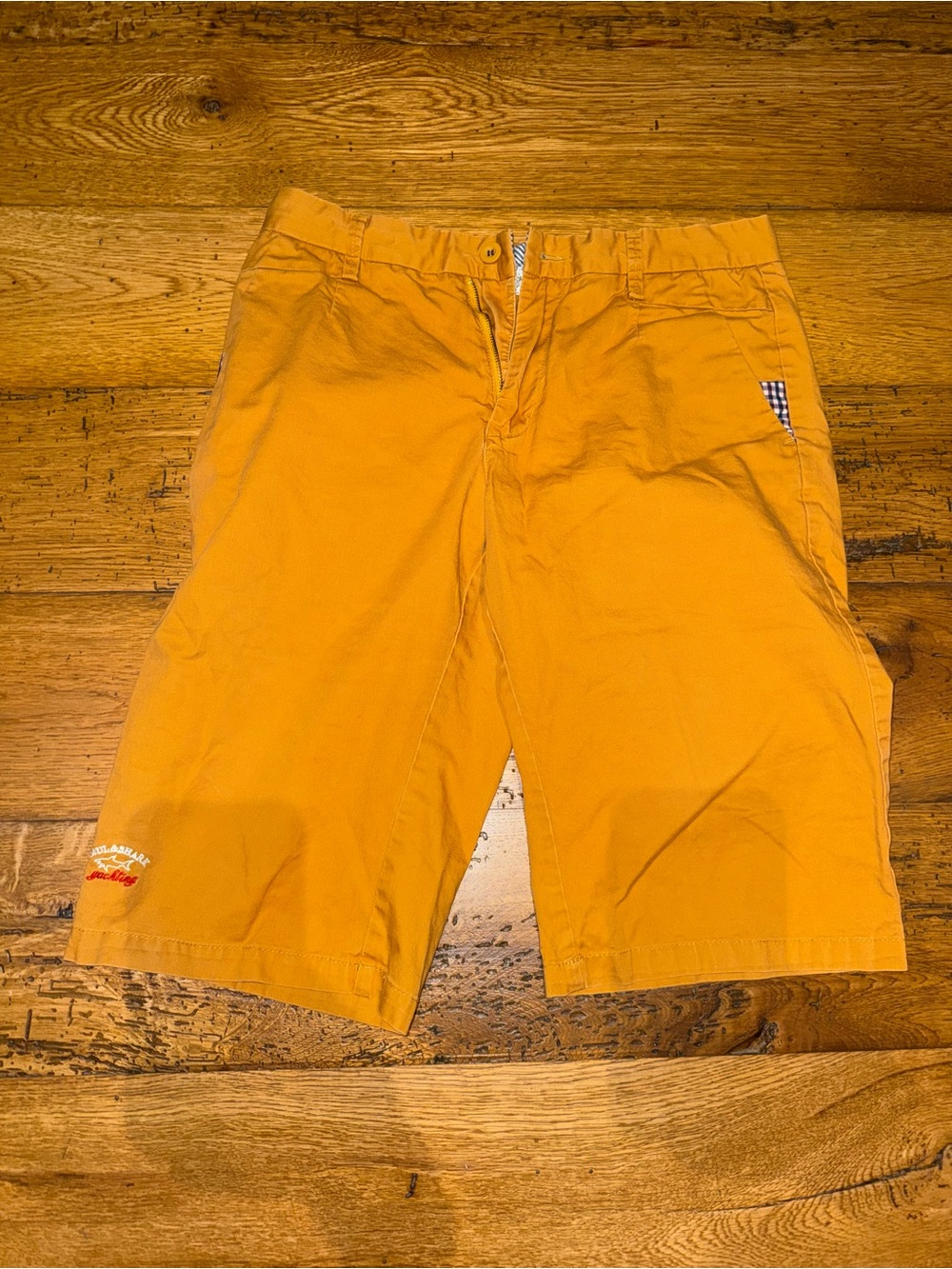 Paul & Shark 31 Orange Flat Front Chino Shorts